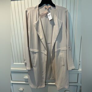 Philosophy Tan Trench Coat Classic Lightweight Design
